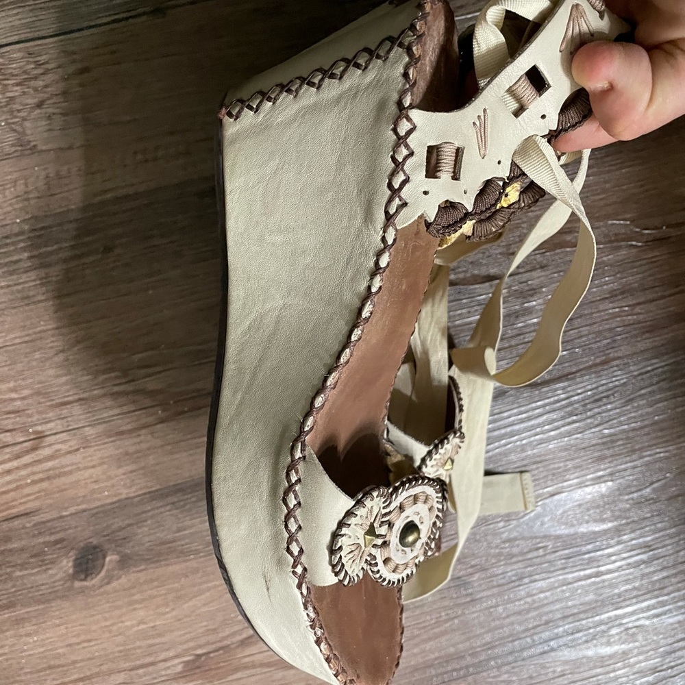 Max Azria BCBG ballet ribbon Wedges - Picture 8 of 8